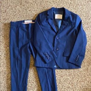 Navy zara boys suit
